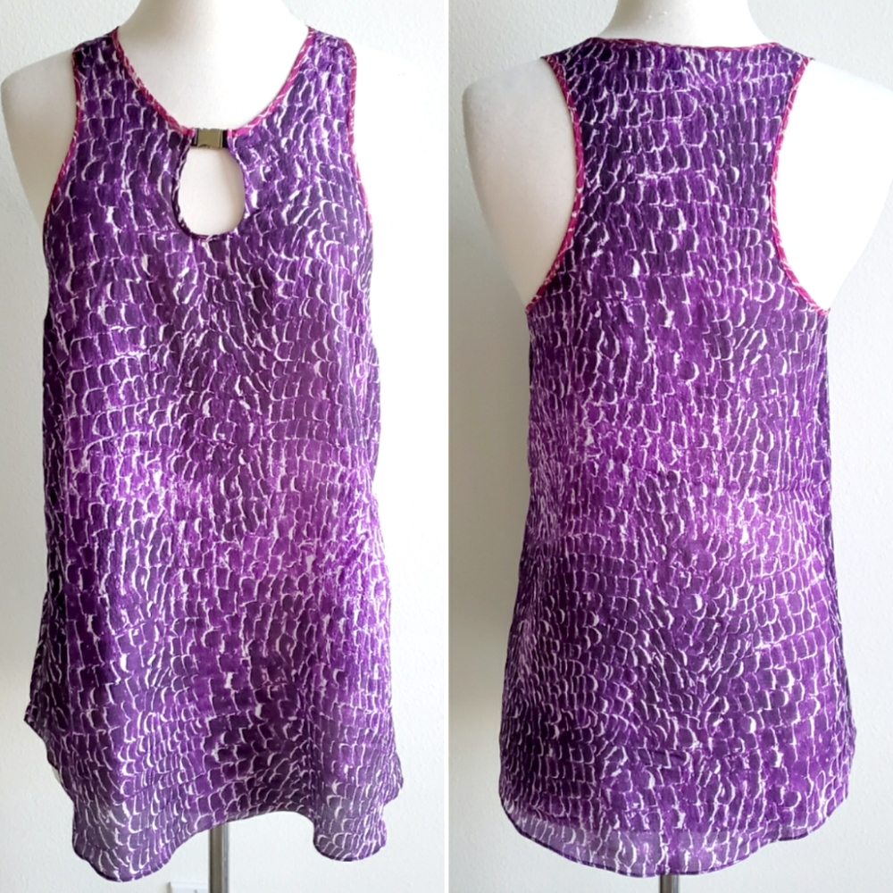 Cynthia Steffe Printed Silk Tunic Top